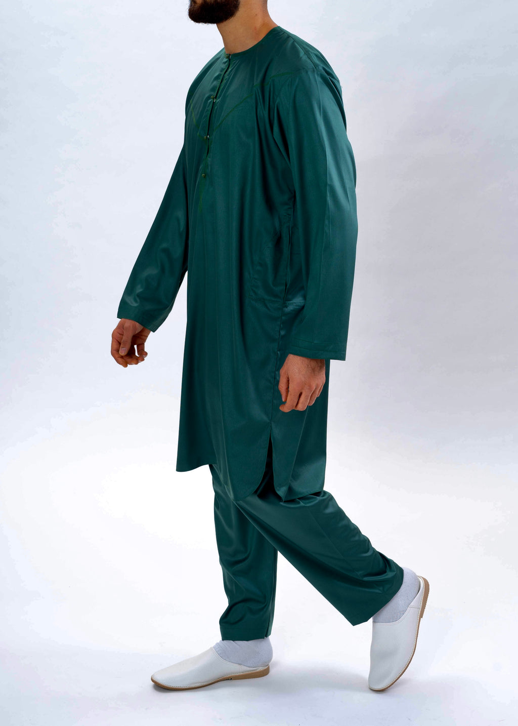 Qamis Vert Bouteille - Pakistanais